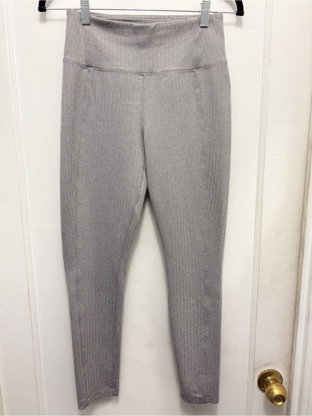 Athleta Delancey Herringbone Tight Size: Small Color Light Brown and White